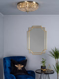 Där Guapo rectangular wall mirror 90x60cm gold, UK version