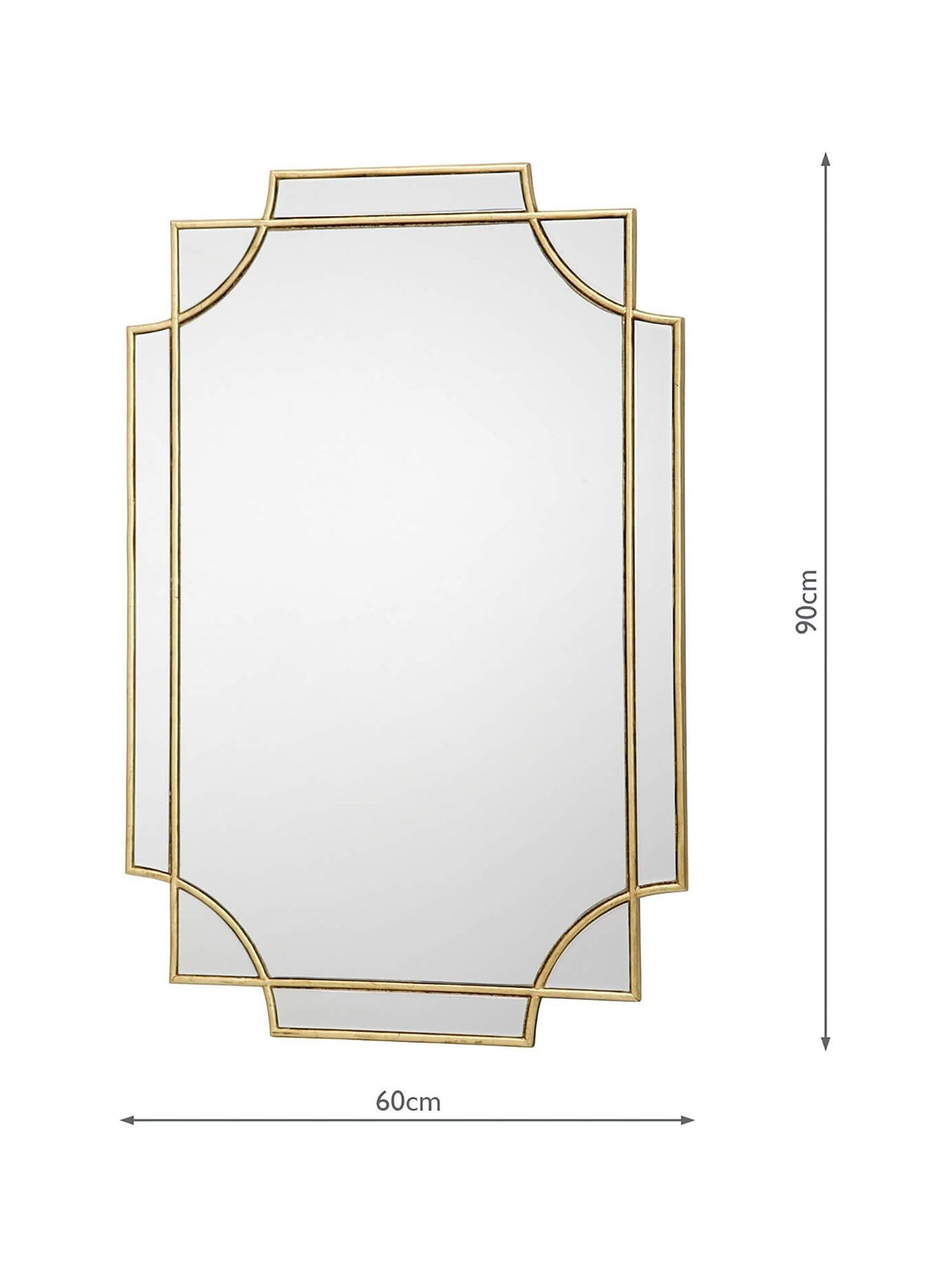 Där Guapo rectangular wall mirror 90x60cm gold, UK version