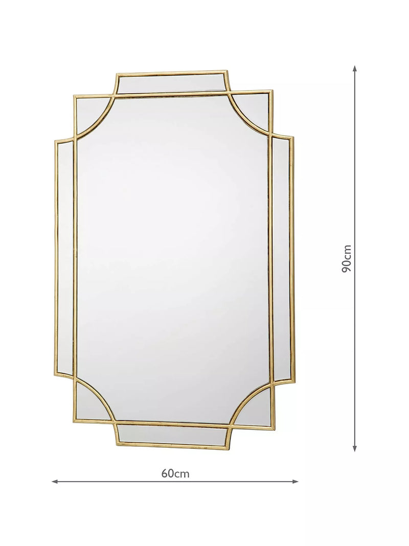Där Guapo rectangular wall mirror 90x60cm gold, UK version