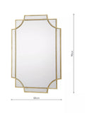 Där Guapo rectangular wall mirror 90x60cm gold, UK version