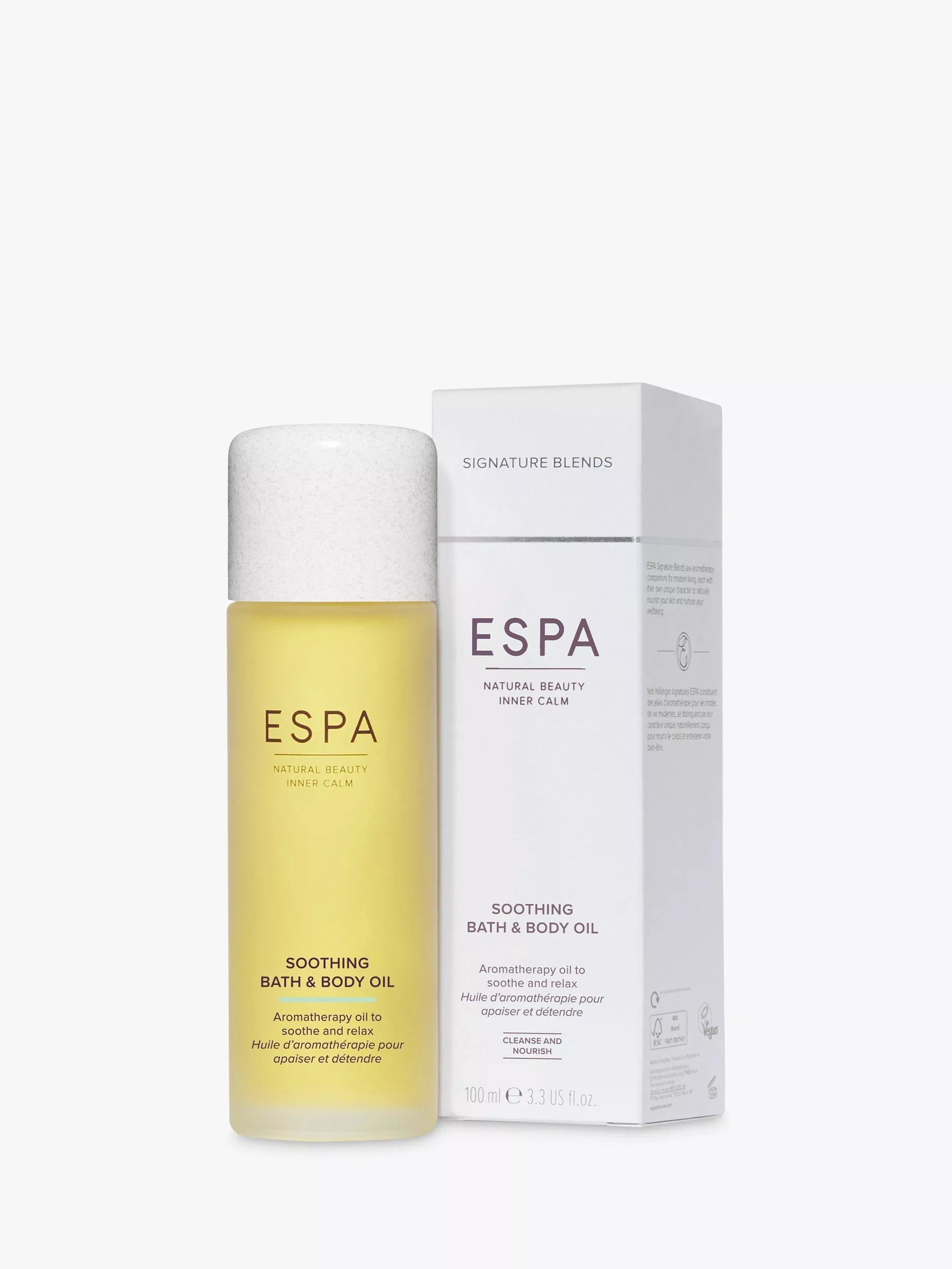 ESPA soothing bath and body oil 100ml - British product