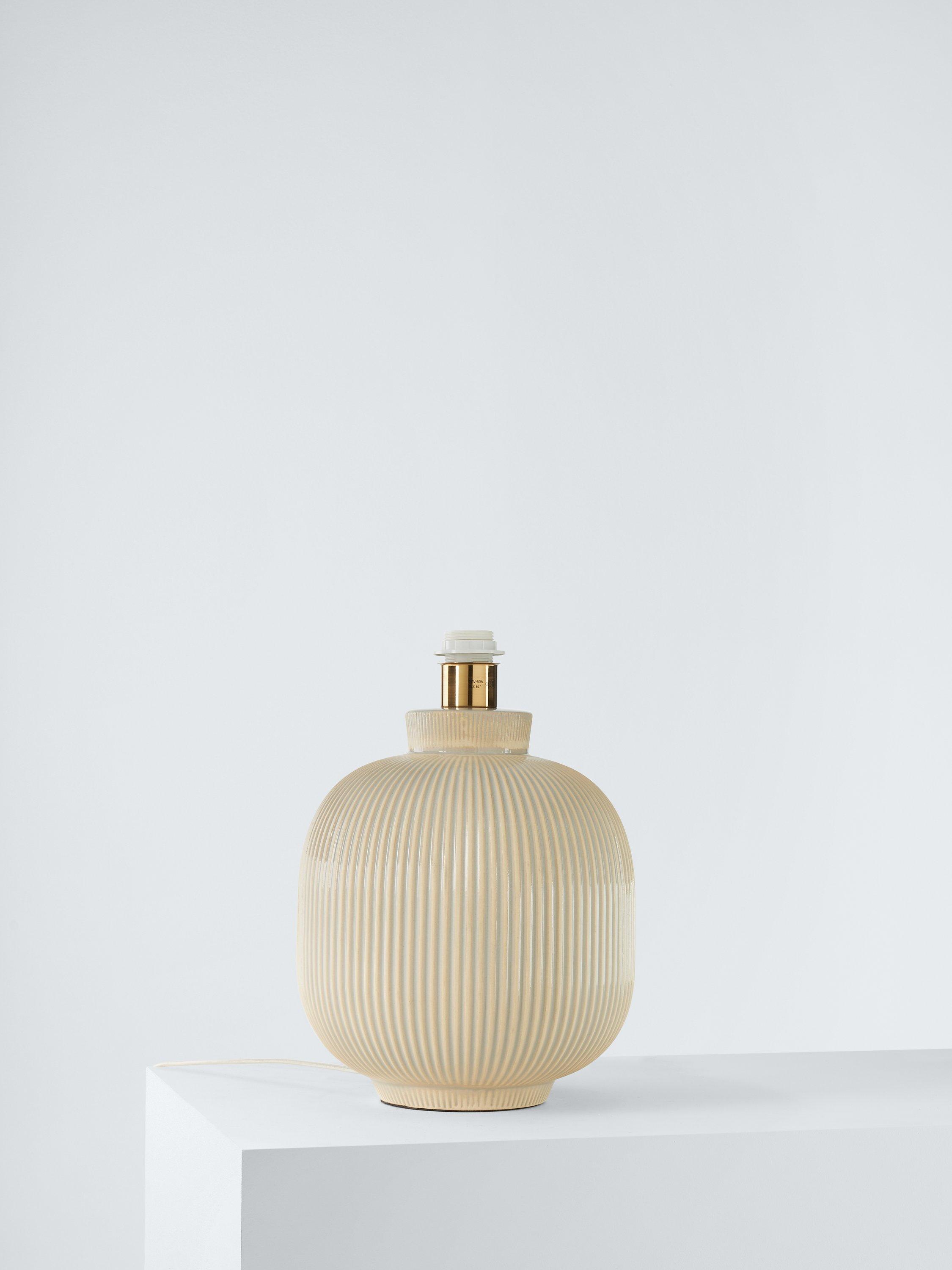 John Lewis Country Rib ceramic table lamp H54cm, UK version