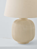 John Lewis Country Rib ceramic table lamp H54cm, UK version