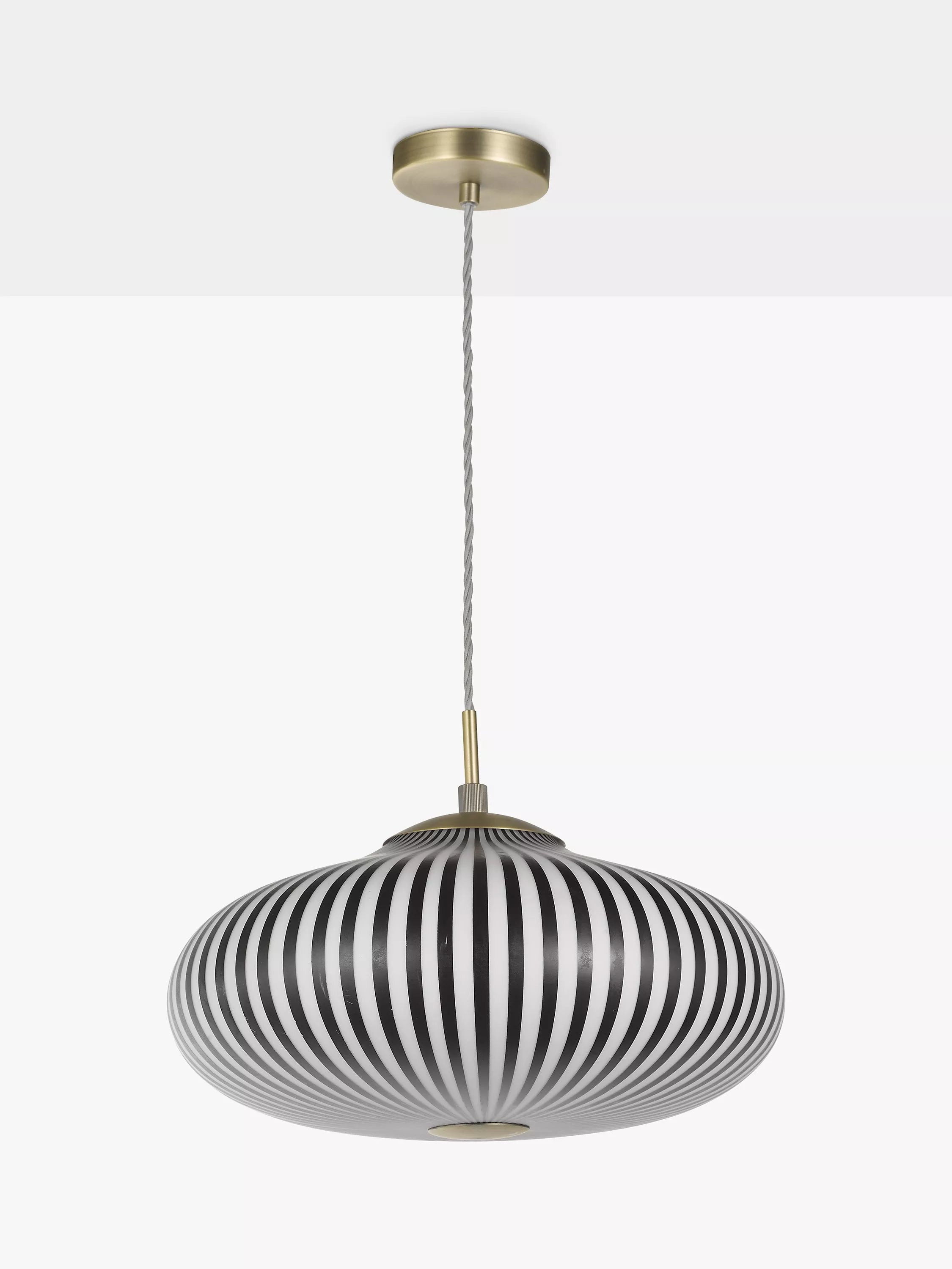 John Lewis Okapi pendant ceiling light black and white - British product