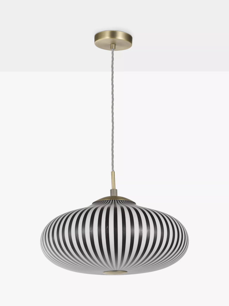 John Lewis Okapi pendant ceiling light black and white - British product