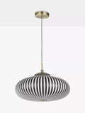 John Lewis Okapi pendant ceiling light black and white - British product