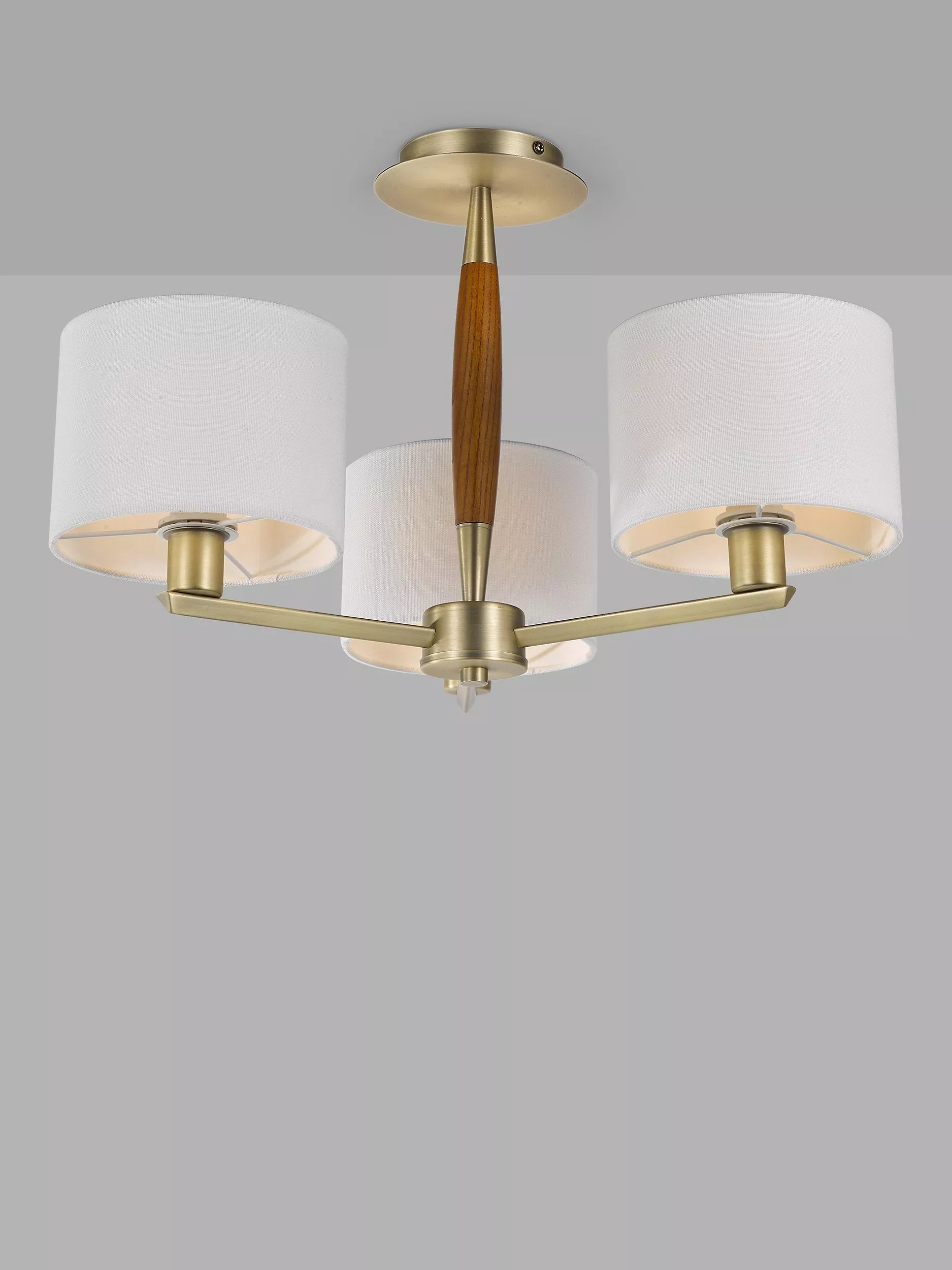 John Lewis Spindle ceiling light walnut stained ash (British brand)