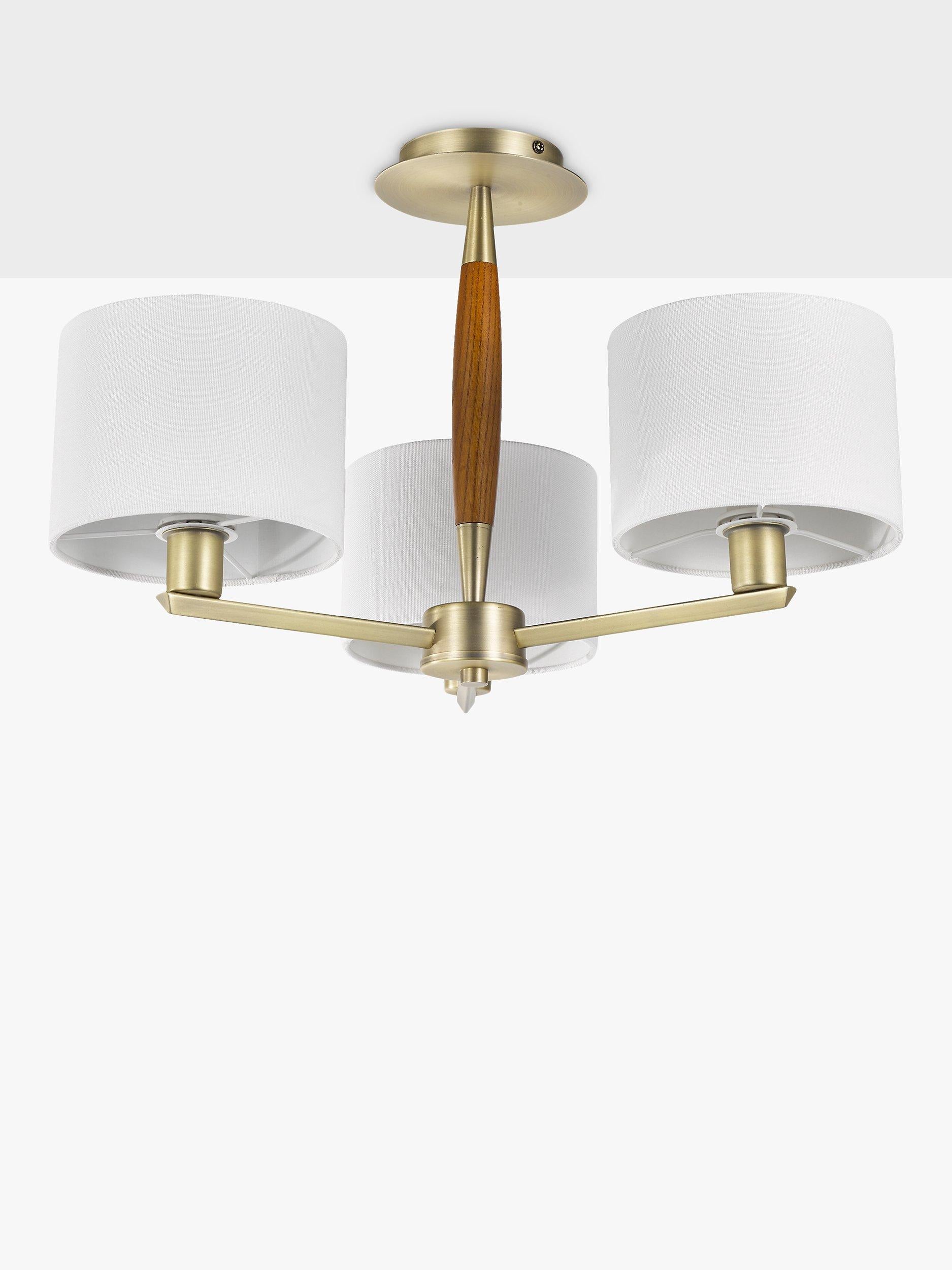 John Lewis Spindle ceiling light walnut stained ash (British brand)