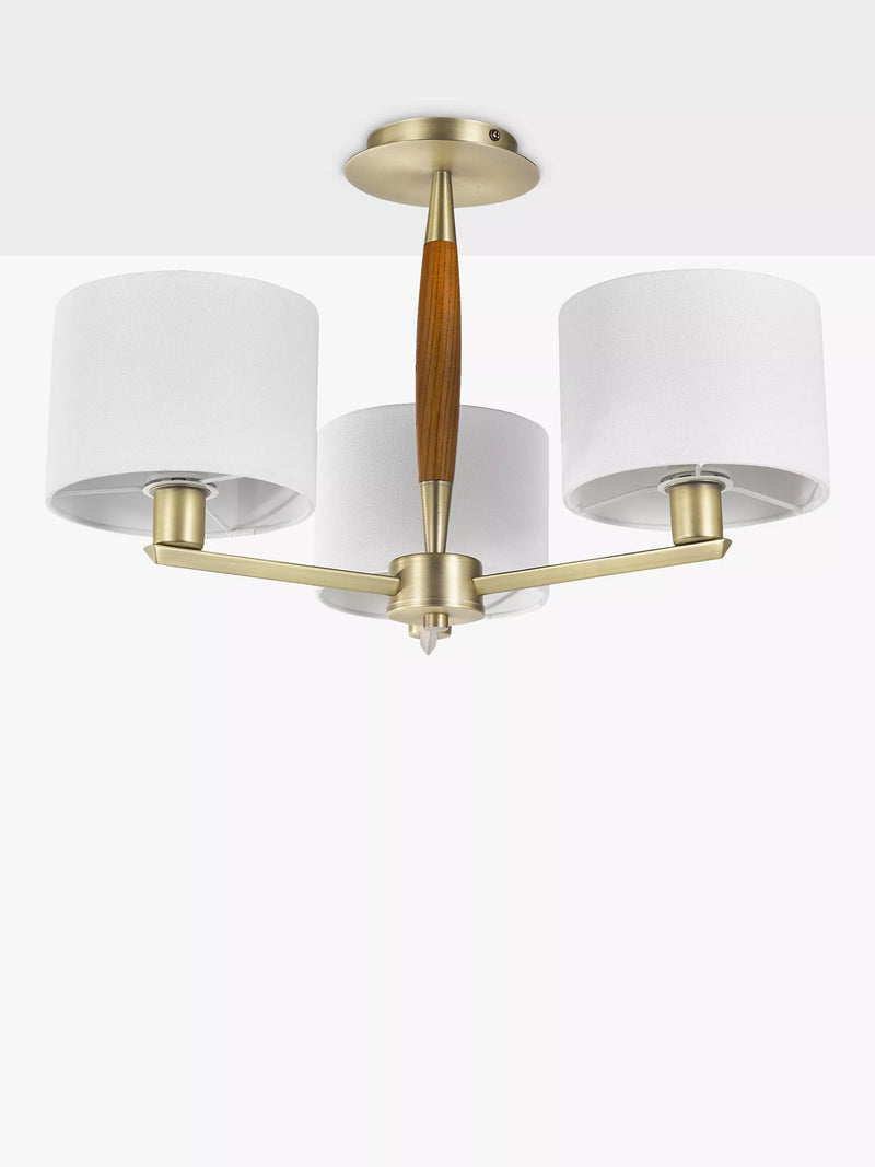 John Lewis Spindle ceiling light walnut stained ash (British brand)