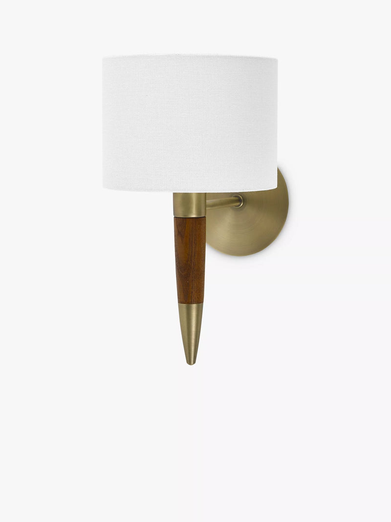 John Lewis Spindle light antique brass walnut stained ash imported from UK