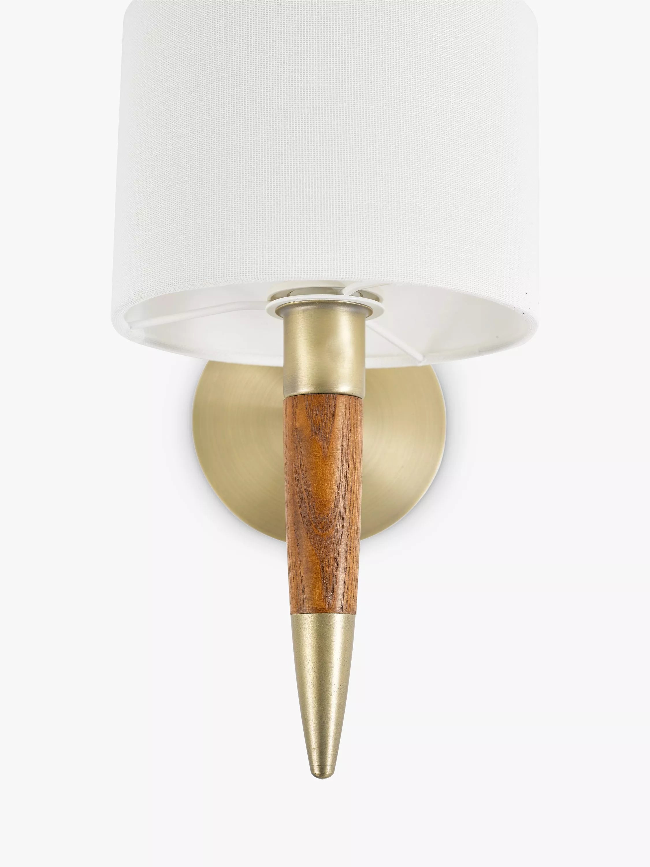 John Lewis Spindle light antique brass walnut stained ash imported from UK