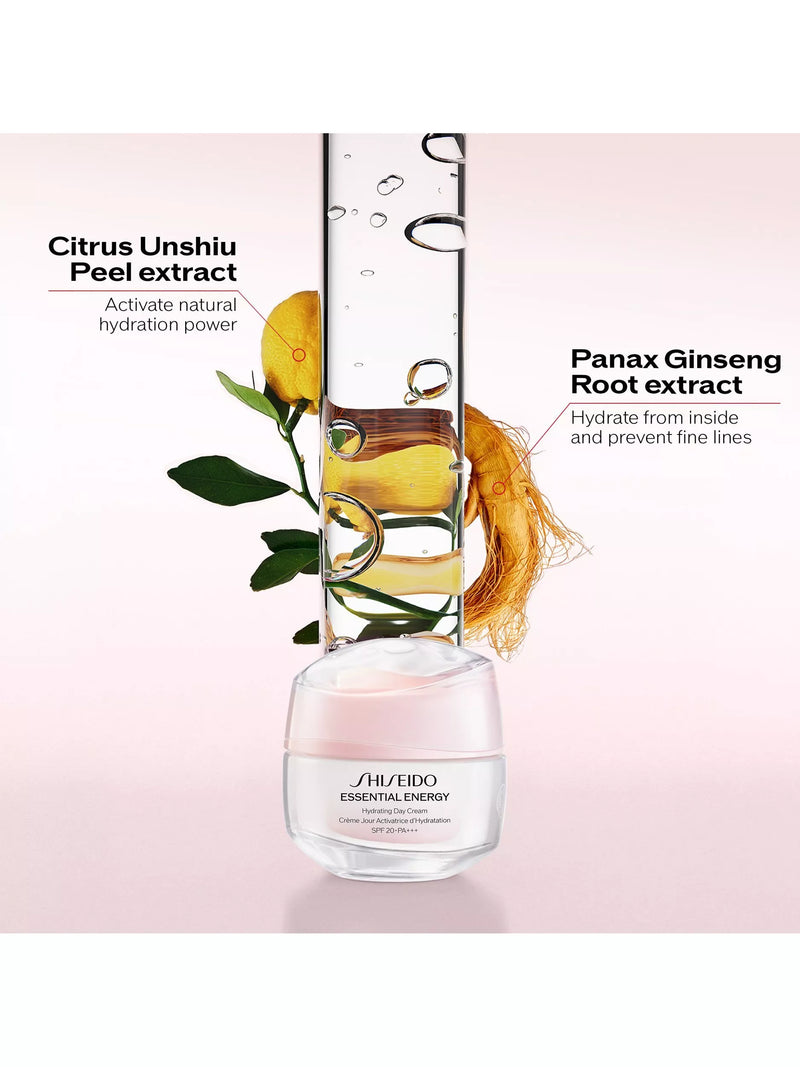 Shiseido hydrating day cream with SPF 20, 50ml (British brand)