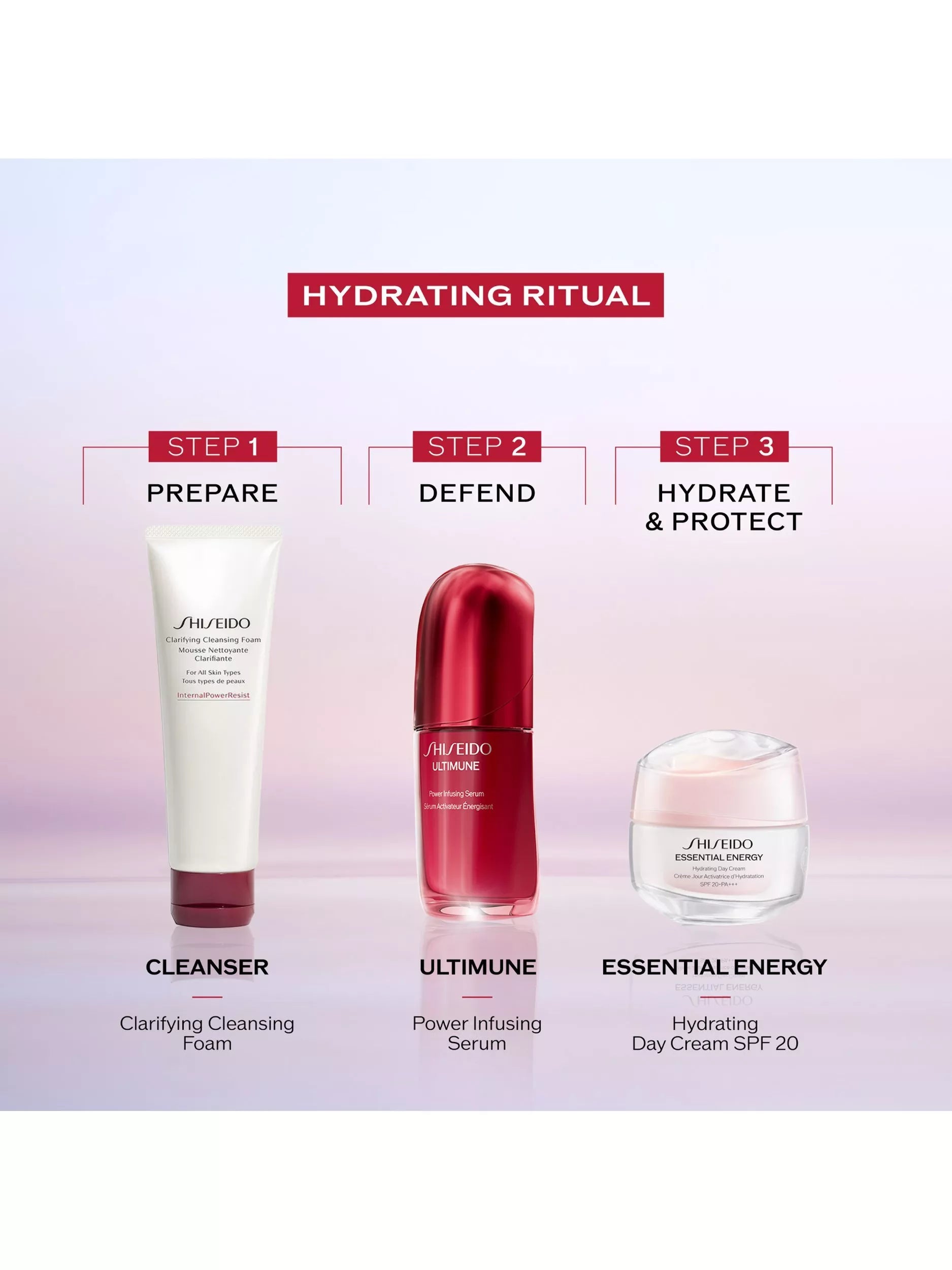 Shiseido hydrating day cream with SPF 20, 50ml (British brand)