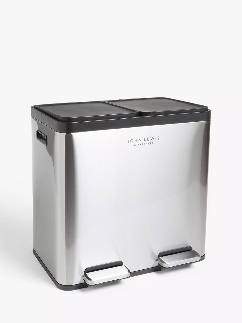 John Lewis 2-section recycling bin 40L, UK version
