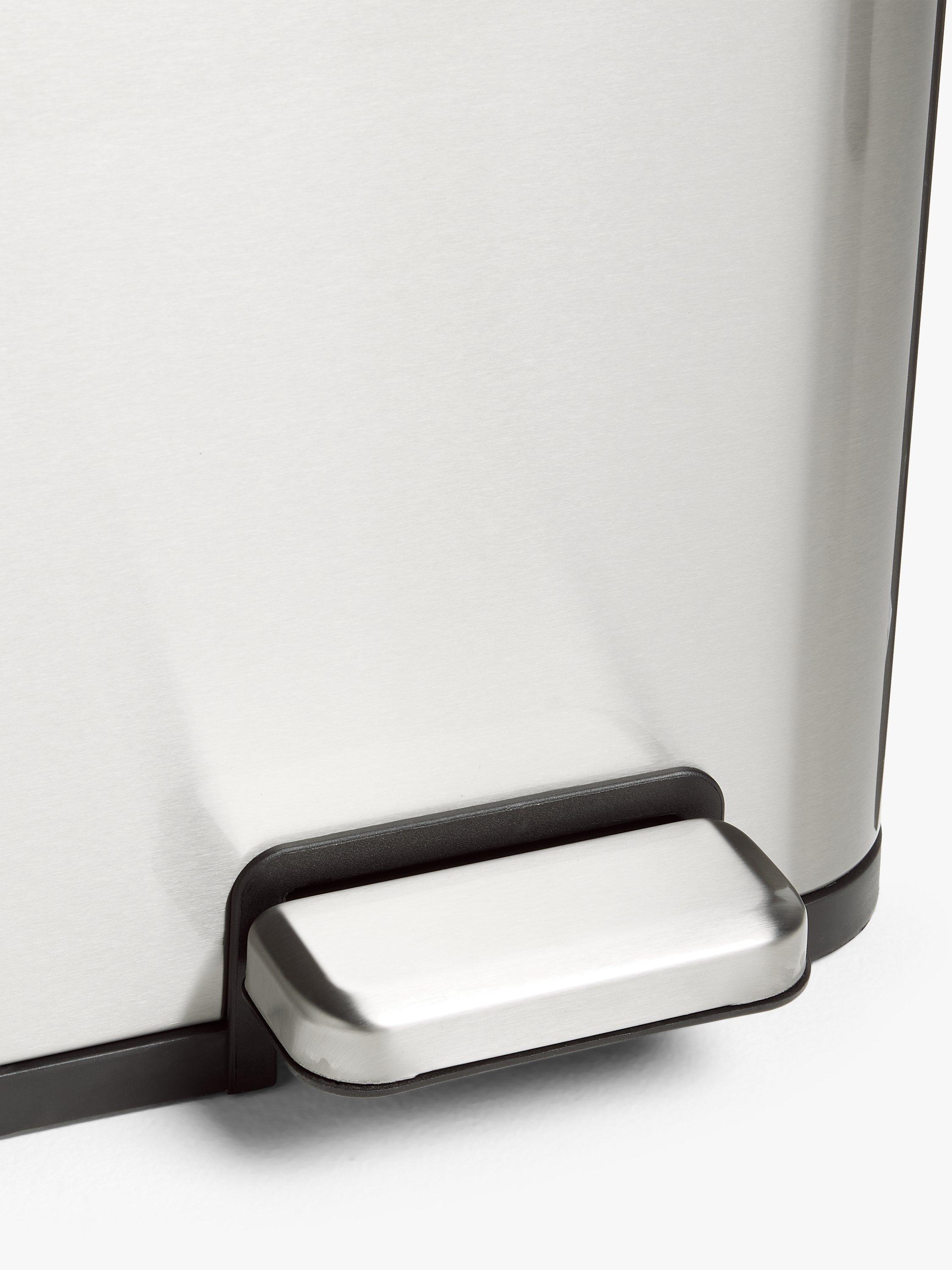 John Lewis recycling pedal bin brushed steel 60L, UK version