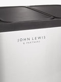 John Lewis recycling pedal bin brushed steel 60L, UK version