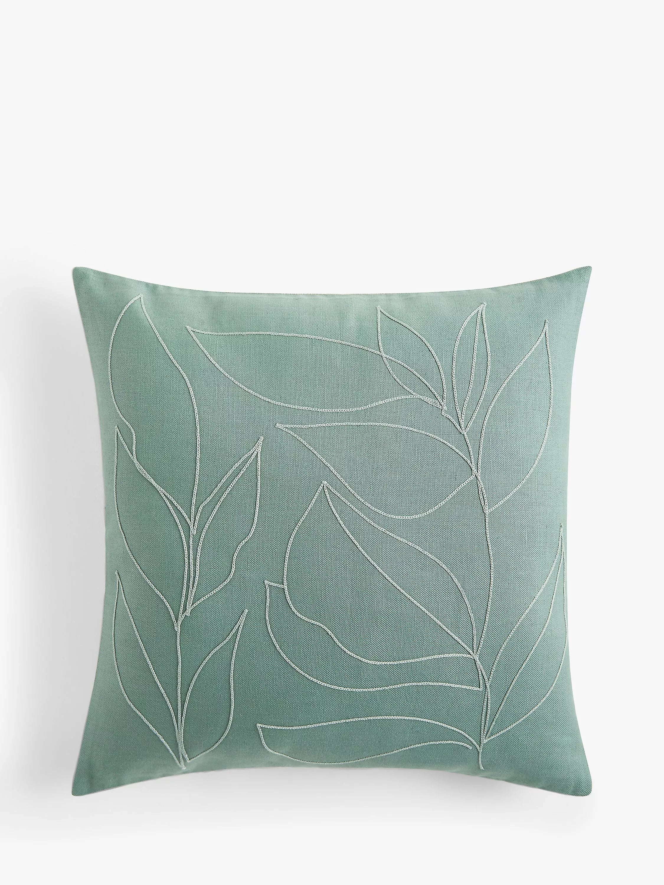Coussin en lin mélangé à motif de feuilles linéaires ANYDAY de John Lewis