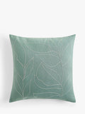 Coussin en lin mélangé à motif de feuilles linéaires ANYDAY de John Lewis