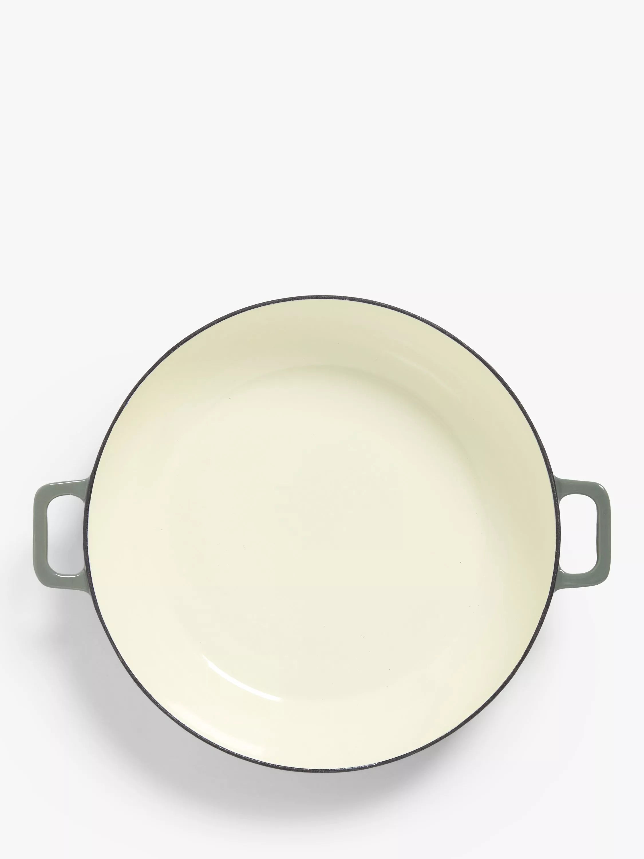 John Lewis Cast Iron Shallow Casserole 31cm Ombre Green, UK version