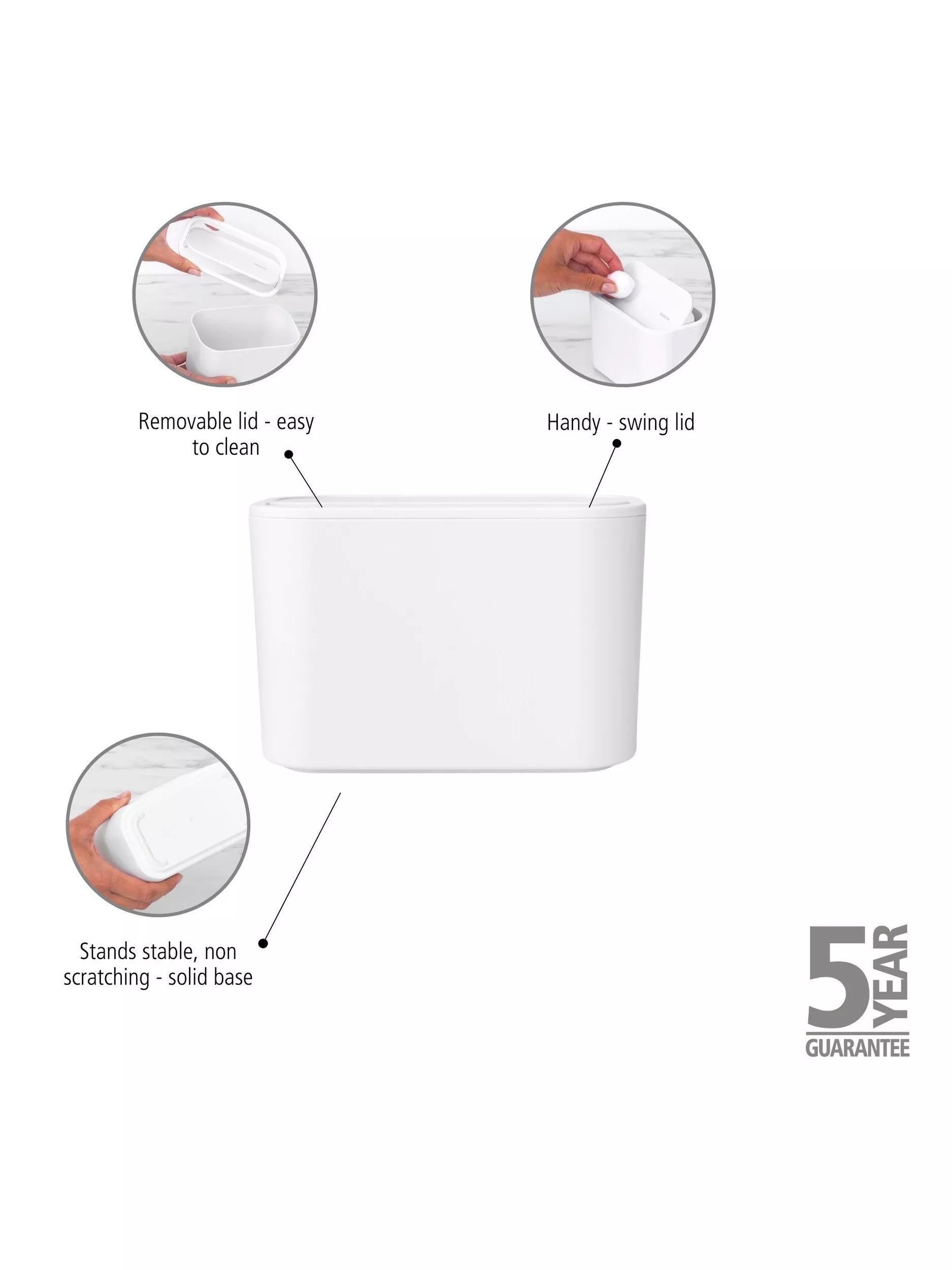 Brabantia MindSet compact bathroom waste caddy (British brand)