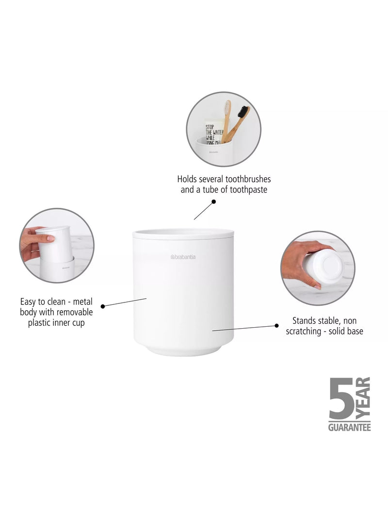 Brabantia MindSet compact toothbrush holder (British brand)