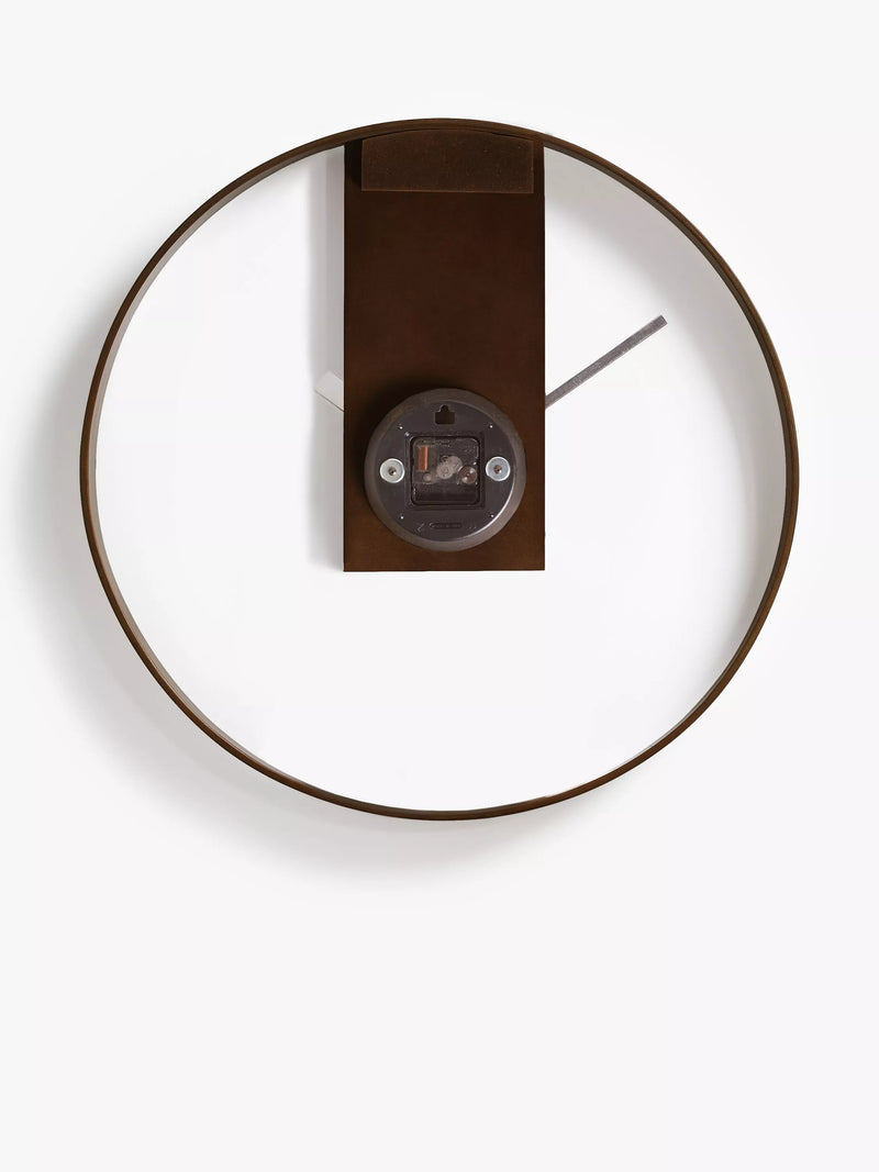 John Lewis mid century wall clock 60cm natural - British product
