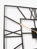 John Lewis wall clock skeleton square Roman numeral 60cm, UK version