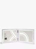 John Lewis Horizontal Folding Double Photo Frame & Glass Border, 4 x 6" (10 x 15cm), Silver Plated