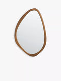 John Lewis mid century oval wall mirror walnut finish, imported from the UK