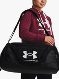 Under Armour medium duffel bag with water-resistant finish and multiple pockets (British brand)