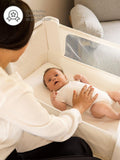 Gaia Baby Hera co-sleep crib in natural ash wood, UK version