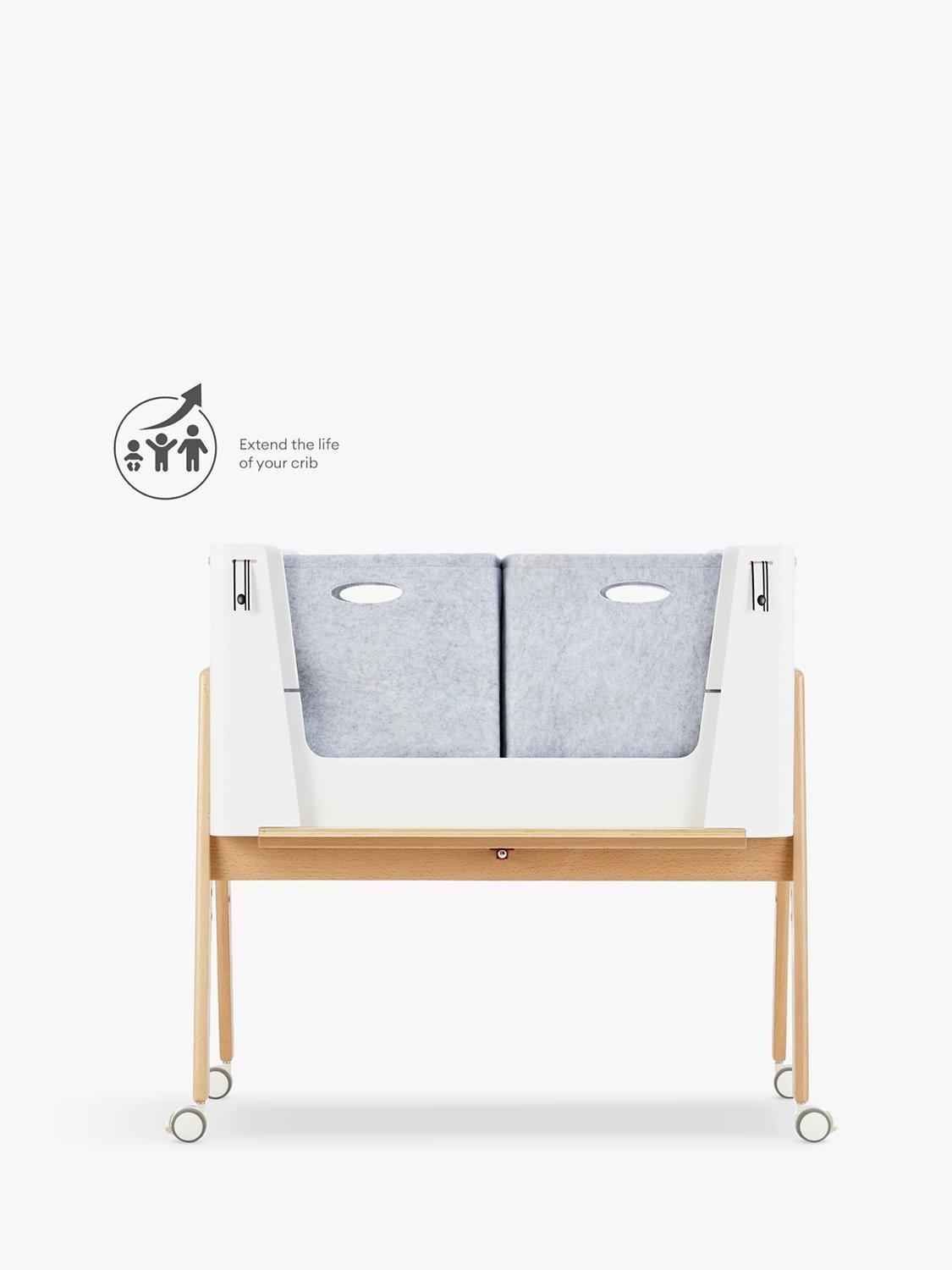 Gaia Baby Hera co-sleep crib in natural ash wood, UK version