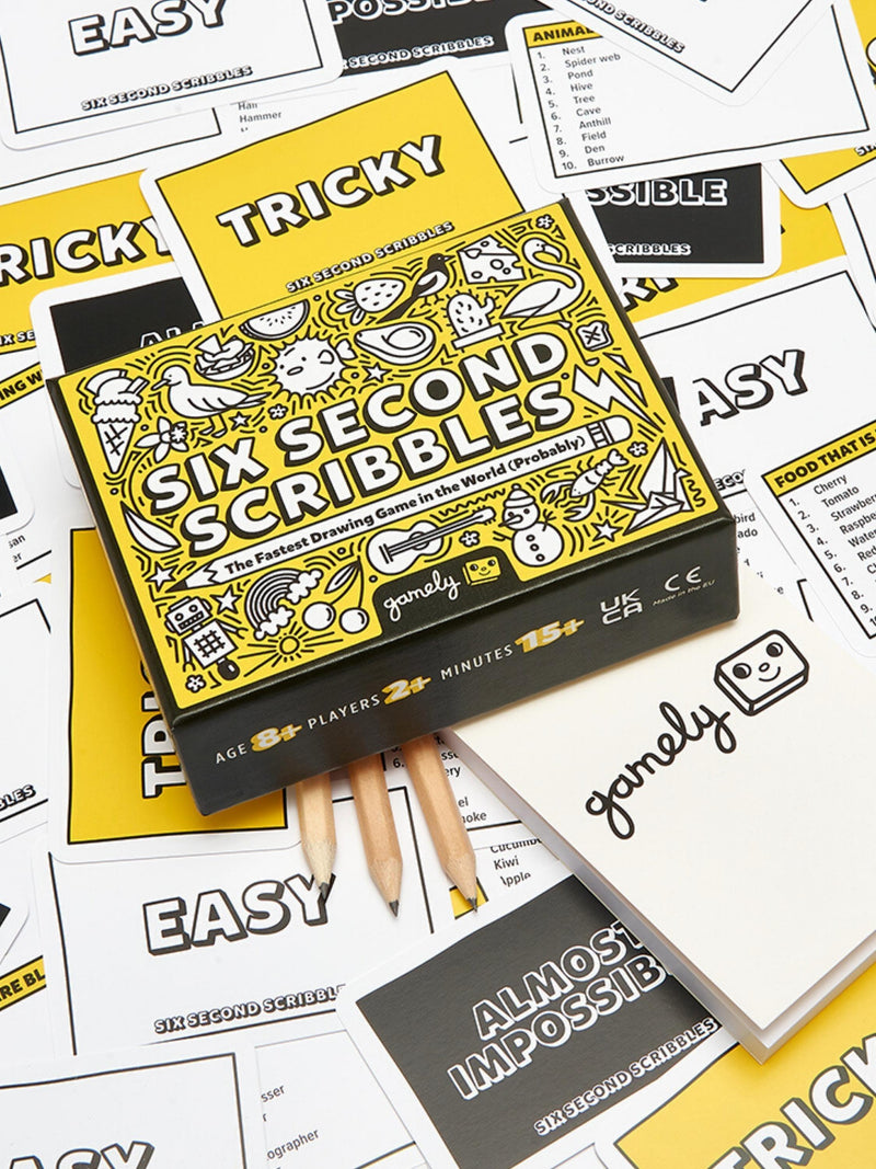 Gamely Six Second Scribbles drawing game, UK version