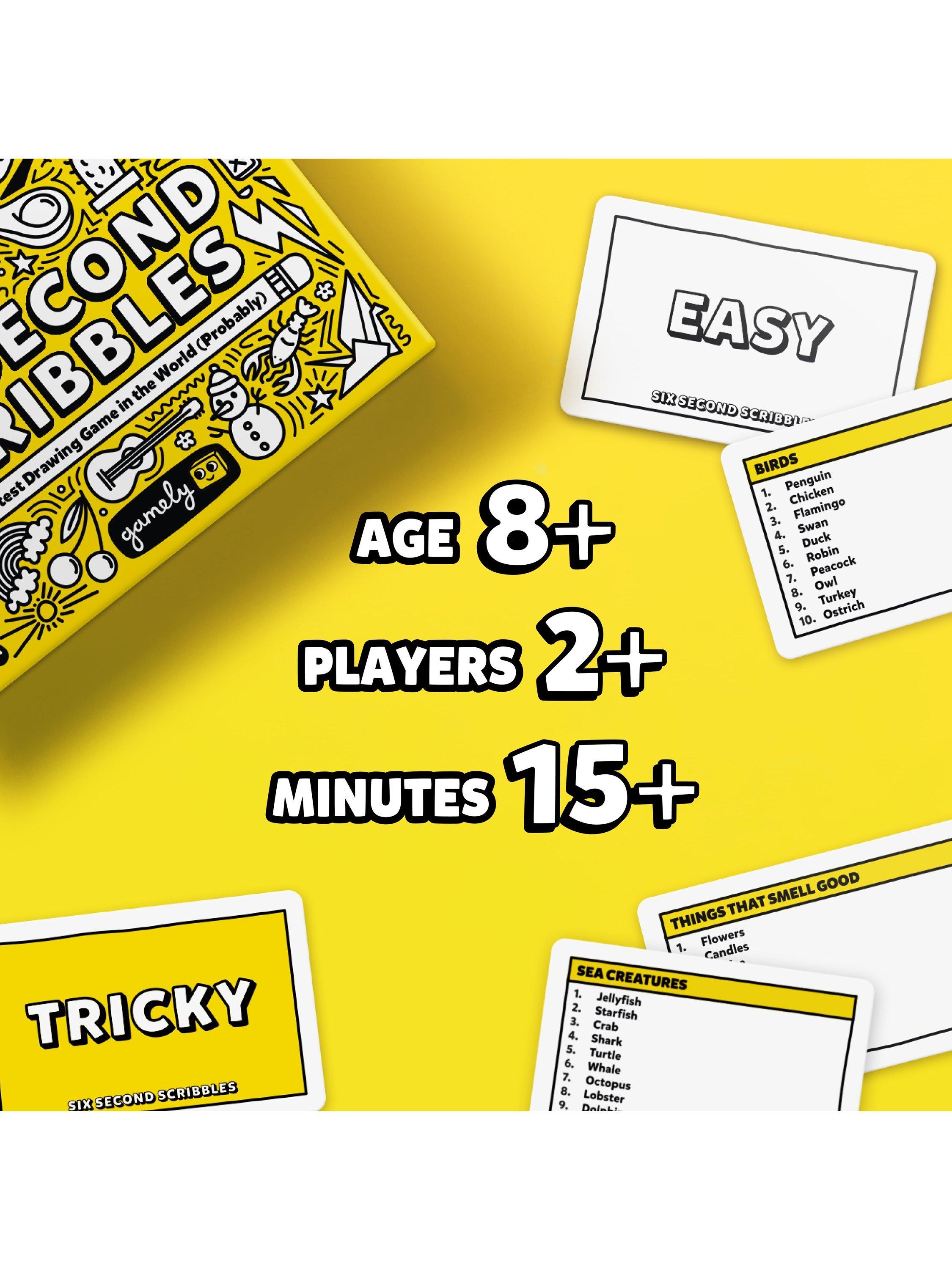 Gamely Six Second Scribbles drawing game, UK version