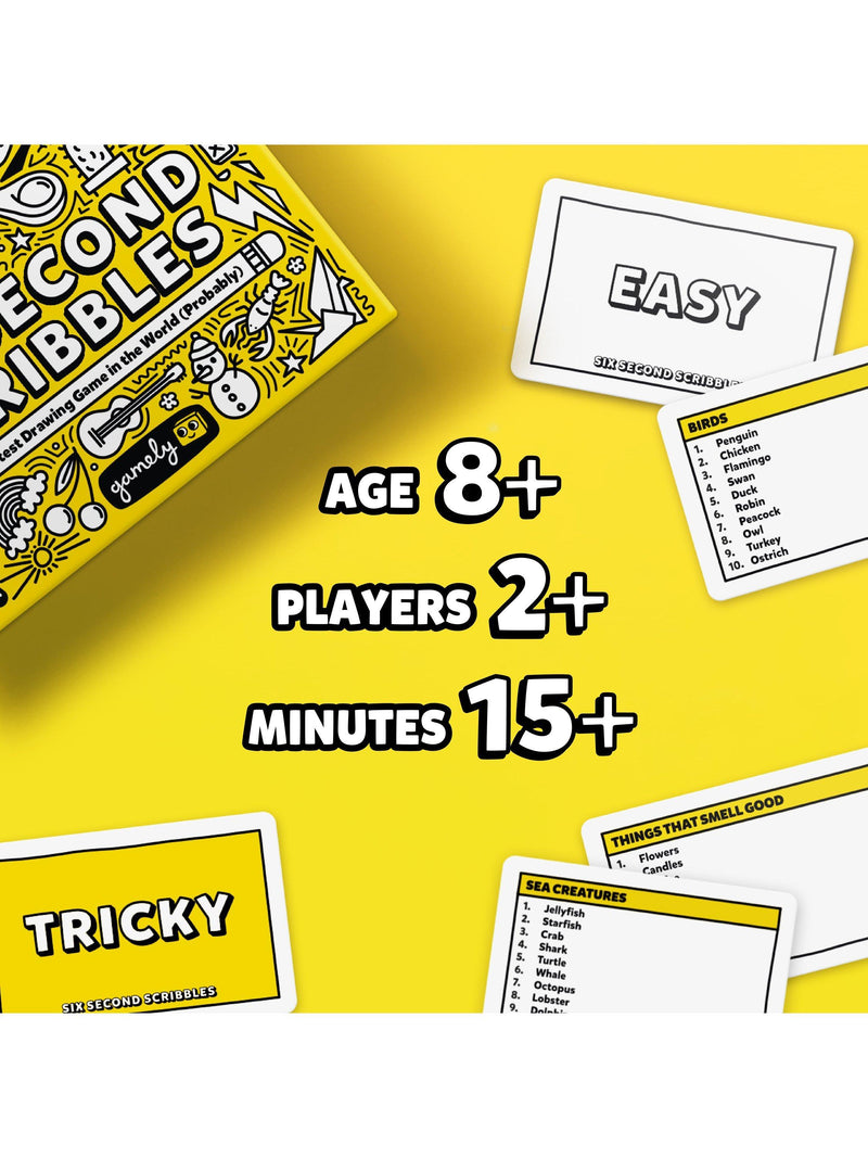 Gamely Six Second Scribbles drawing game, UK version