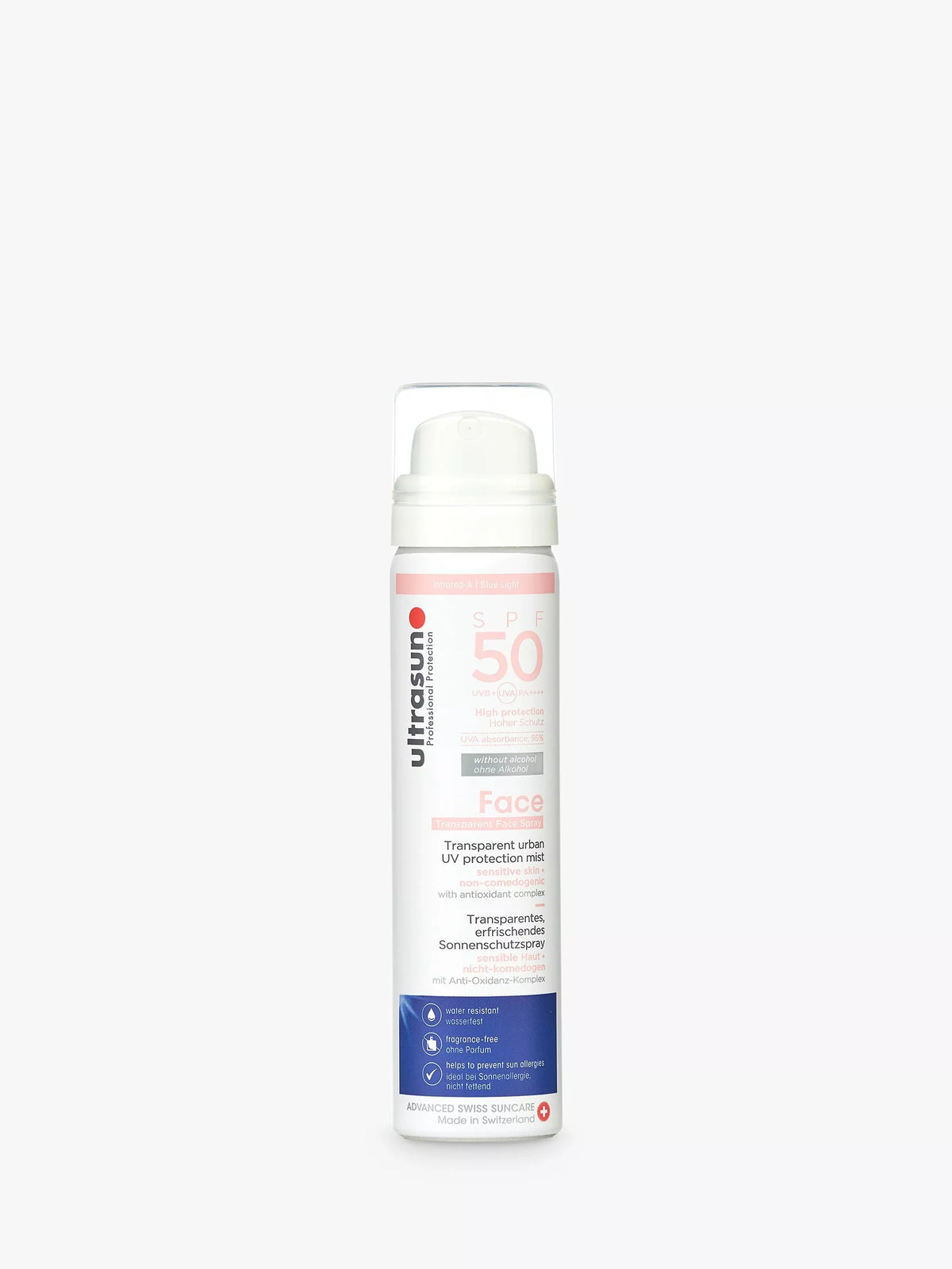 Ultrasun sunscreen face and scalp mist SPF 50 75ml - British product