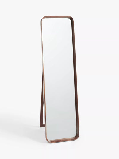 John Lewis John Lewis Mid Century Freestanding Full-Length Wood Cheval Mirror, 165 x 45cm, Walnut- Buy online at McGrocer