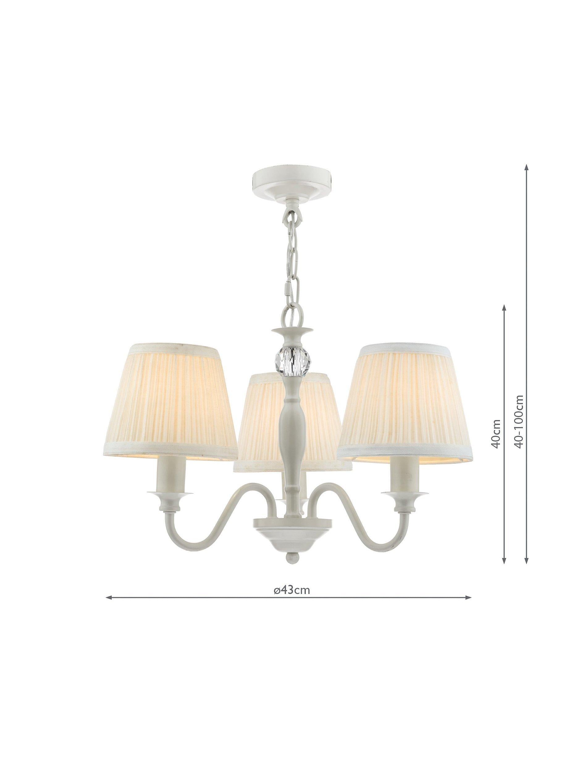Laura Ashley Ellis 3 Arm ceiling light in painted finish - British product