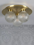 Laura Ashley Prague bathroom ceiling light in satin finish (British brand)