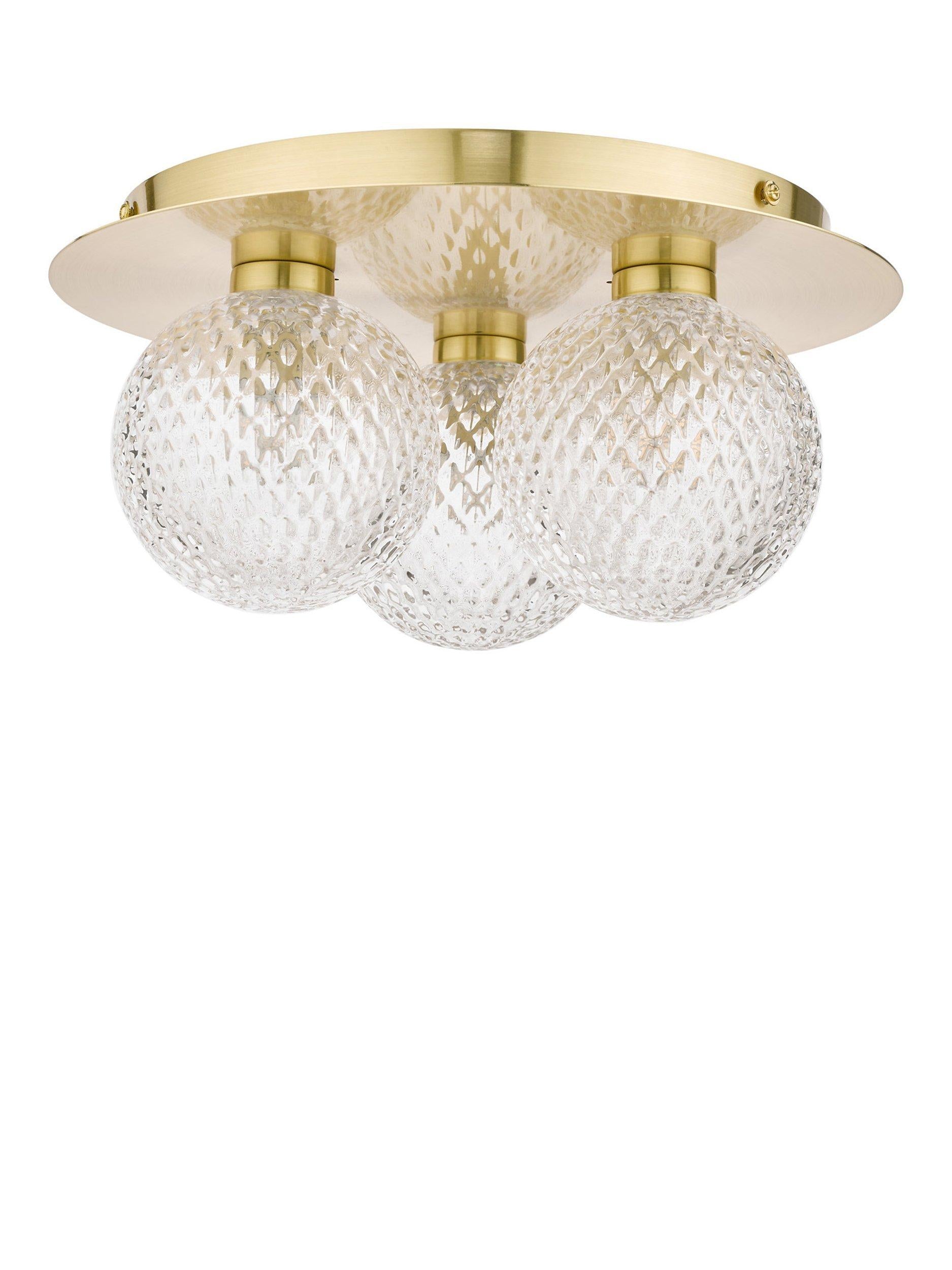 Laura Ashley Prague bathroom ceiling light in satin finish (British brand)