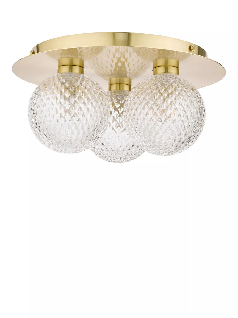 Laura Ashley Prague bathroom ceiling light in satin finish (British brand)