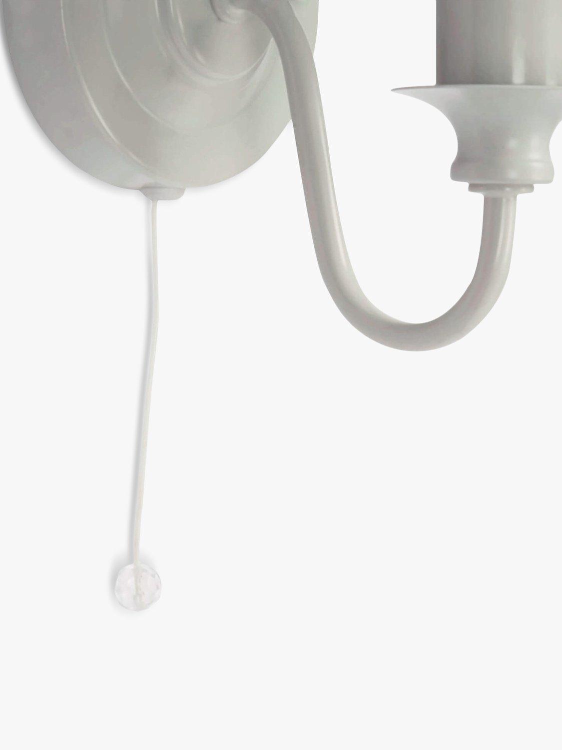 Laura Ashley Ellis wall light Satin Grey, imported from the UK