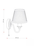Laura Ashley Ellis wall light Satin Grey, imported from the UK