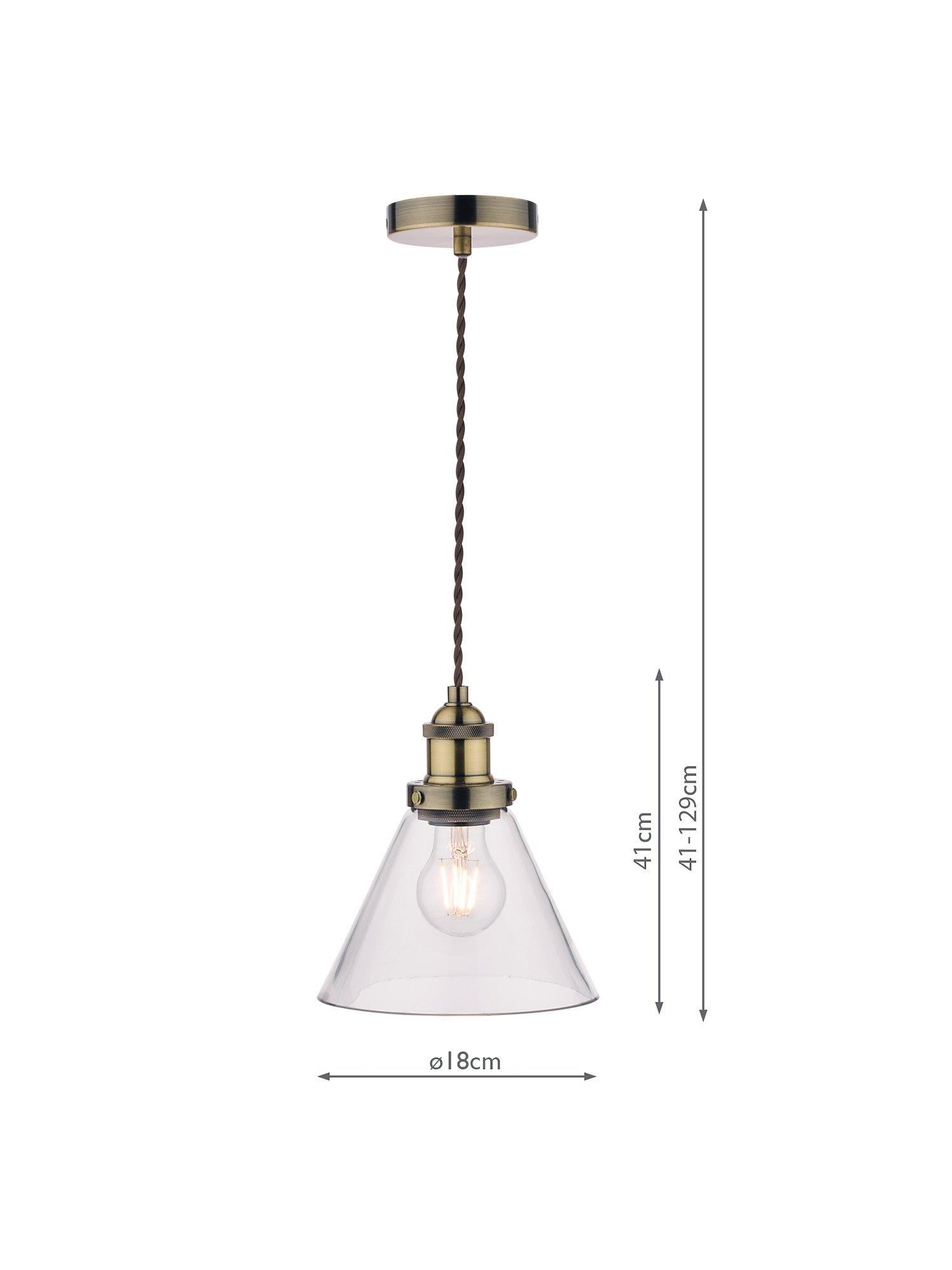 Laura Ashley Isaac glass ceiling light antique finish (British brand)