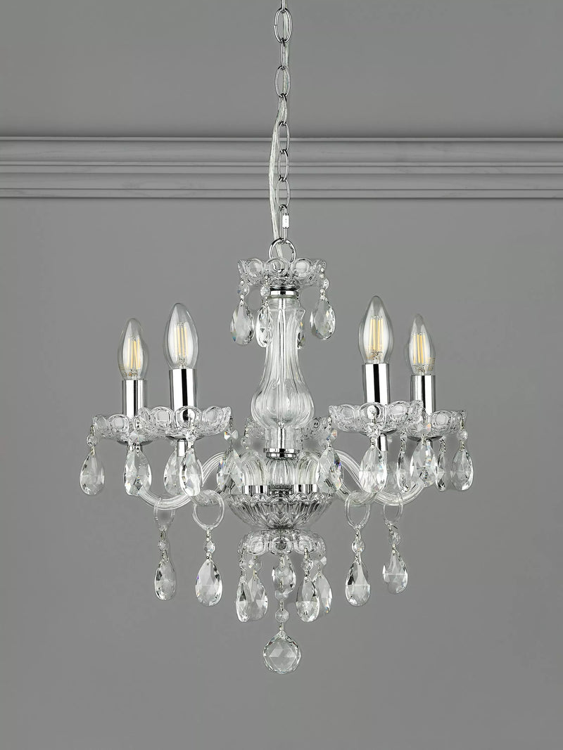 Laura Ashley Harriet crystal 5 arm chandelier, imported from the UK