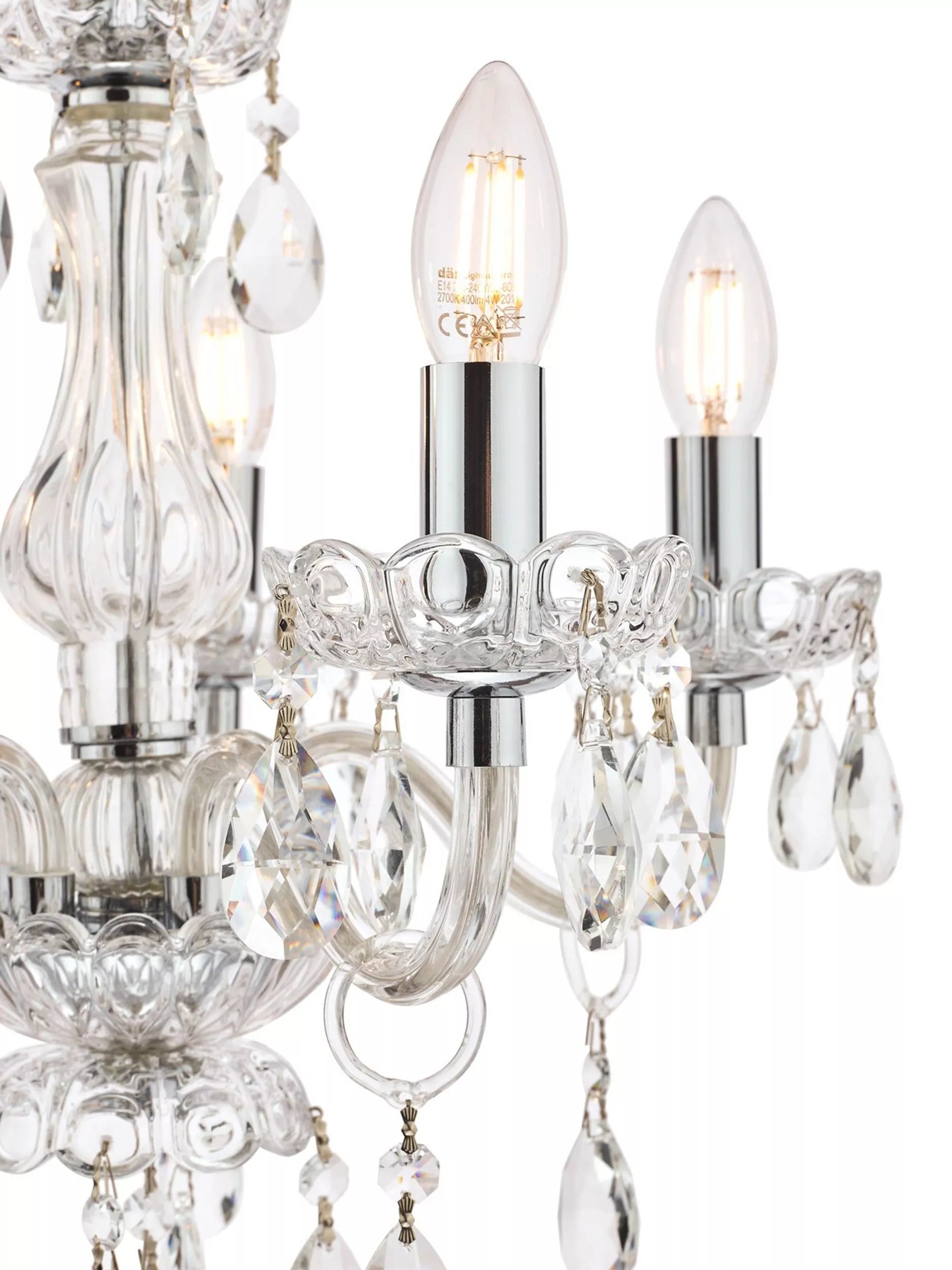 Laura Ashley Harriet crystal 5 arm chandelier, imported from the UK