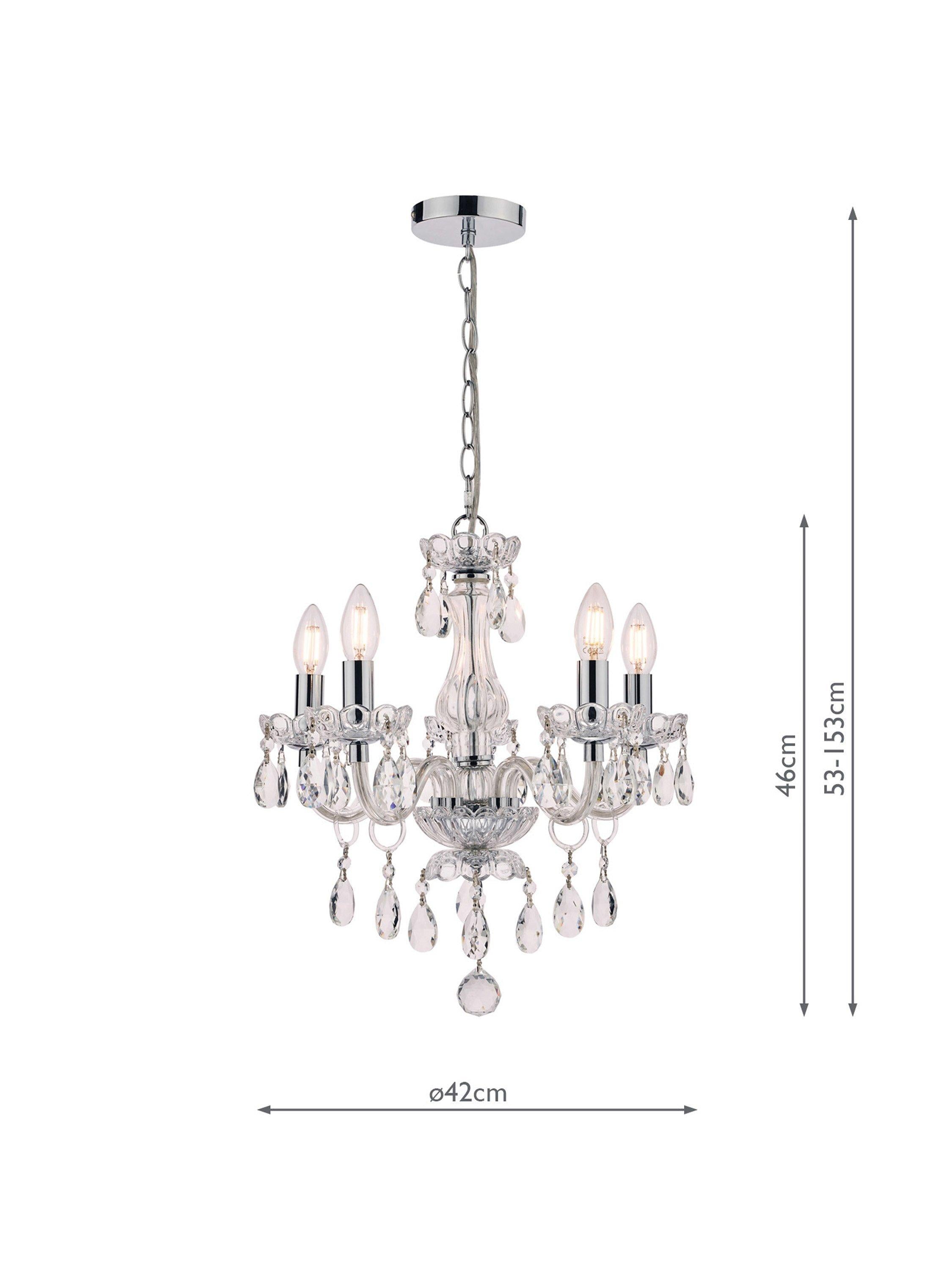 Laura Ashley Harriet crystal 5 arm chandelier, imported from the UK