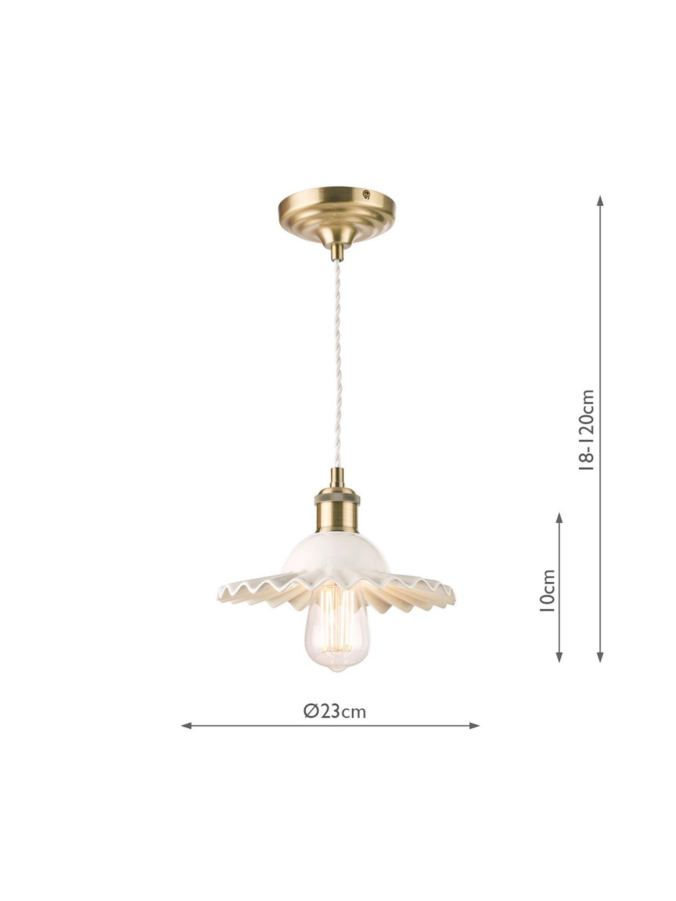 Laura Ashley Beca ceramic ceiling light small gloss white (British brand)