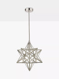 Laura Ashley star glass ceiling light polished silver - British product