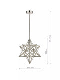 Laura Ashley star glass ceiling light polished silver - British product